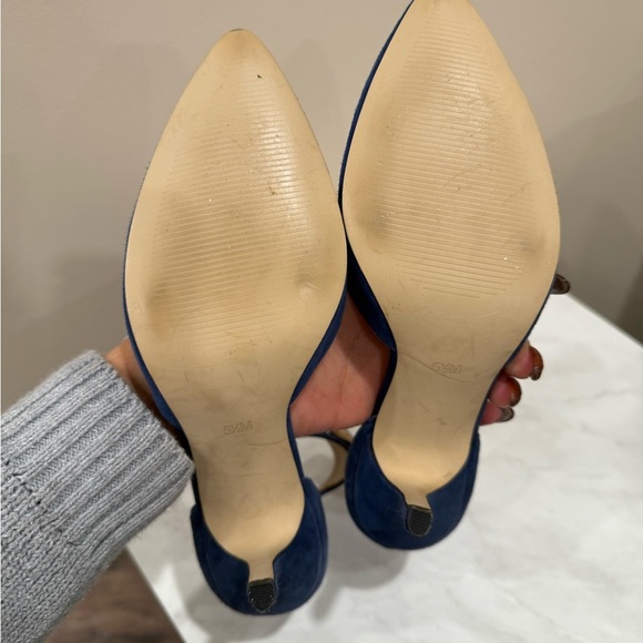 🔥Audrey Brooke Elegant Blue Suede Women's Heels Sz 5.5 Tru Size🔥 - Picture 7 of 7
